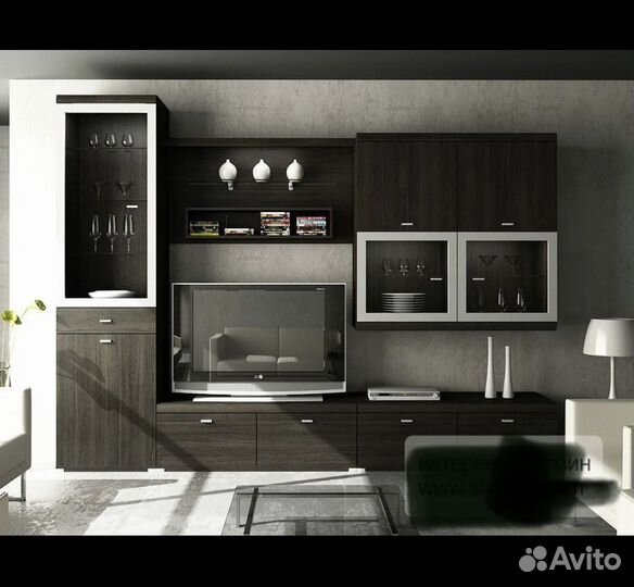 Гостинная Шатура riva тёмный дуб