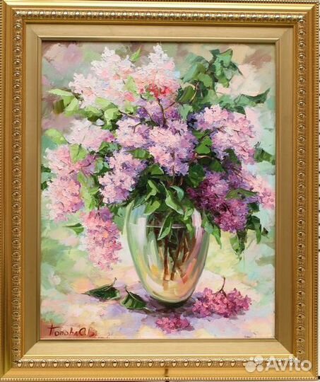 Картина маслом на холсте цветы