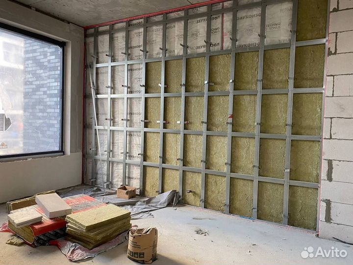 Шумоизоляция/Звукоизоляция стен, потолка, пола