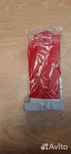 Перчатки новые красные из спандекса и гипюра