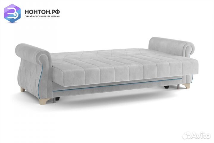 Диван книжка Порто М светло-серый