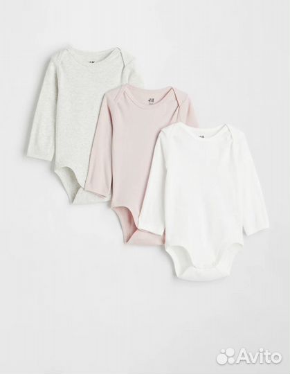 Боди для девочки H&M 92 3 штуки