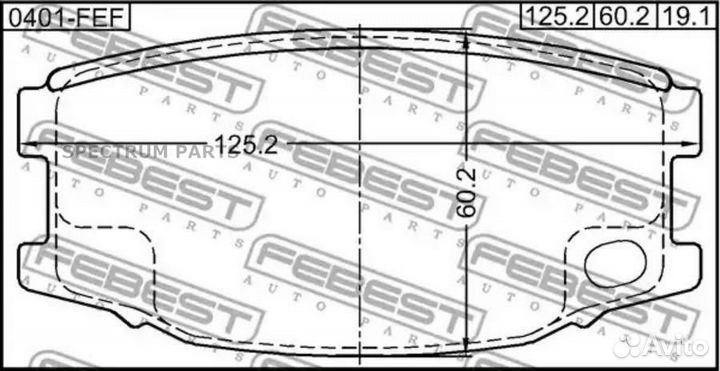 Febest 0401FEF колодки тормозные передние комплект