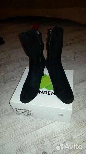 Полусапожки замшевые, р.36