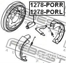 Цилиндр тормозной задний правый