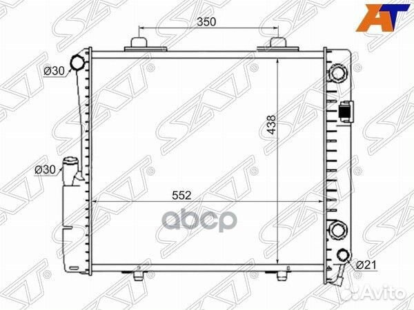 Радиатор Mercedes-Benz 190 82-94 MB0007-2 Sat