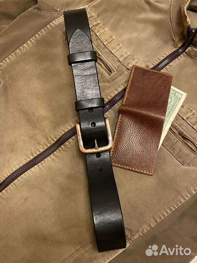 Ремень мужской кожаный