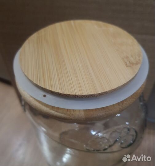 Банка стекло большая с крышкой