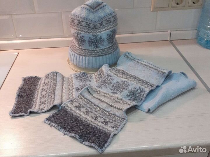 Шапка и шарф женский