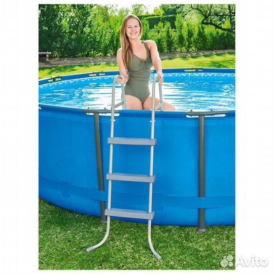 Каркасный бассейн 427х132 см + лестница
