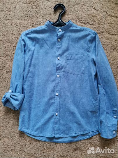 Льняная рубашка H&M 146р