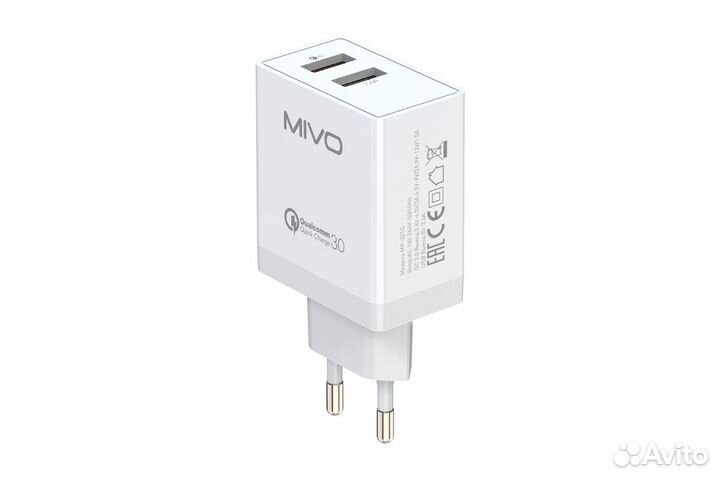 Зарядка телефона Mivo MP-321Q Quick Charger 30W
