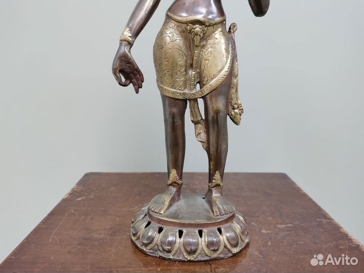 Парвати божество скульптура бронза Индия 42 см