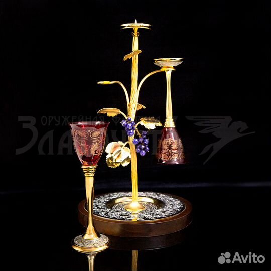 Винный набор с подсвечником