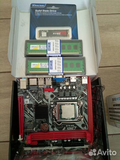 Материнская плата B75 i5 3570/озу 8Гб/256Гб NVMe