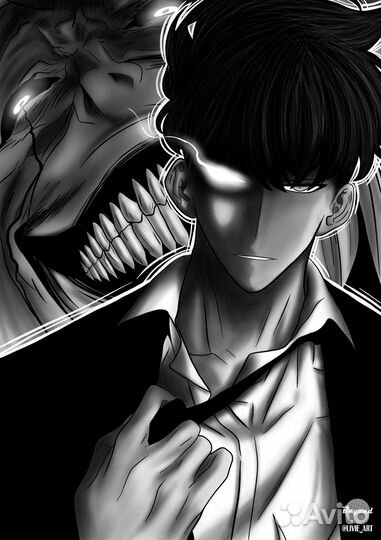 Аниме постер Поднятие уровня в одиночку Сон Джин-В