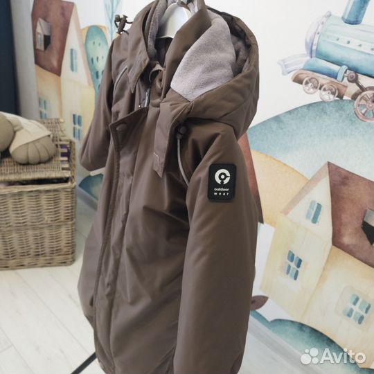 Зимний комбинезон crockid 86 92 коричневый