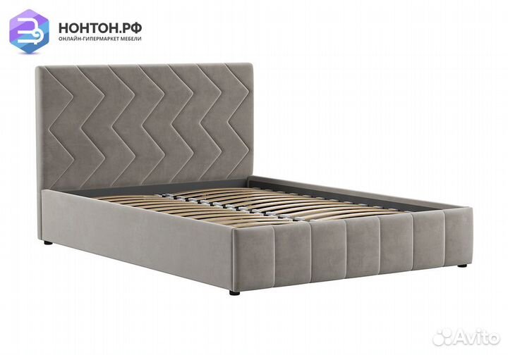 Кровать Милана серо-сливочная