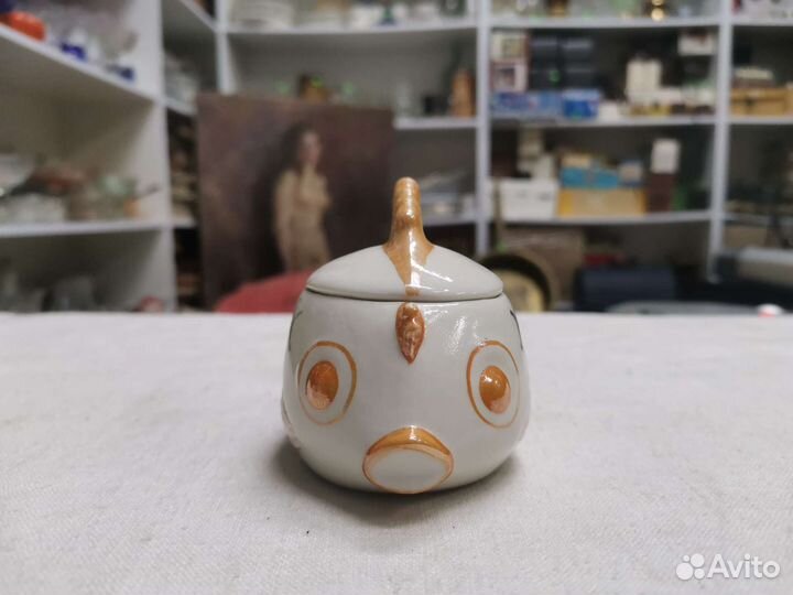 Шкатулочка Рыбка Сысерть Фарфор СССР (Ч)