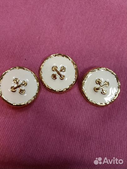 Пуговицы металл с эмалью, диаметр 25 мм. Италия