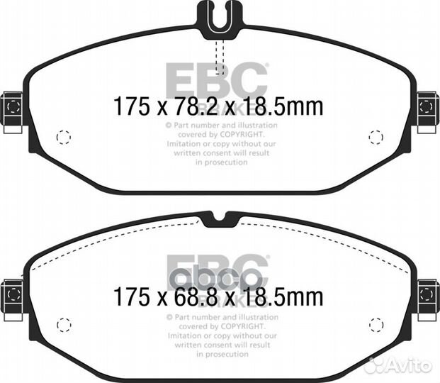 Накладки тормозные DPX2214 EBC Brakes