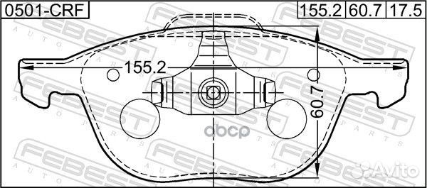 Колодки тормозные перед прав/лев mazda 3 BK