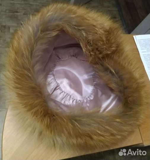 Шапка мех лиса- огневка