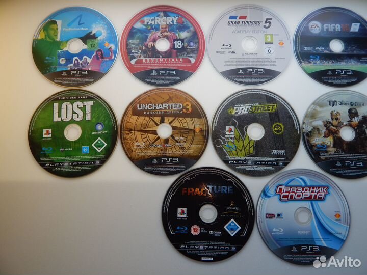 Диски на PS3 без коробок