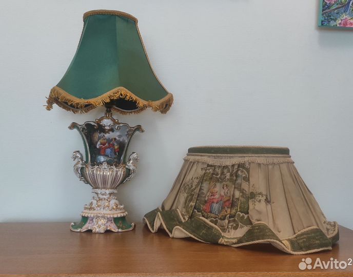 Лампа фарфор, 19 век, Old Paris Jaсob Petit