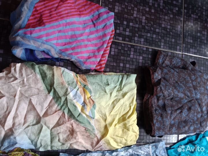 Шелк натуральный, платки, шарфики и лоскут