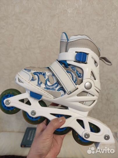 Роликовые коньки детские раздвижные с защитой