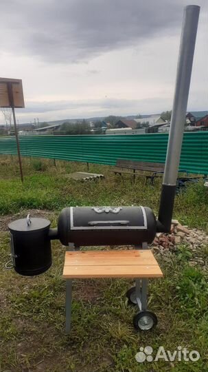 Мангал с печью под казан