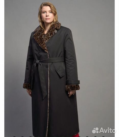 Роскошное двухстороннее пальто-шубка