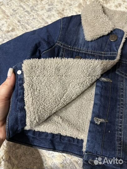 Джинсовая куртка с мехом на мальчика