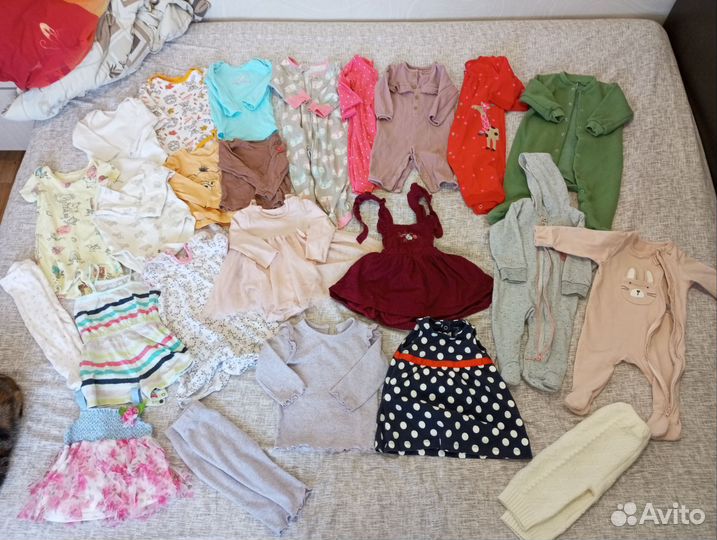 Вещи для девочки пакетом 62 68 74