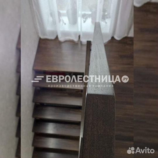 Лестница межэтажная на металлическом каркасе