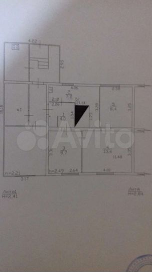 3-к. квартира, 42 м², 1/1 эт.
