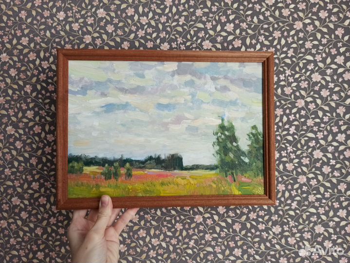 Пейзаж. Лето. Картина маслом. 21х30