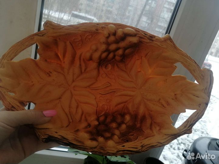 Фруктовница хлебница сухарница поднос виноград