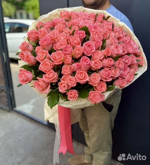 Букет роз с доставкой до двери, 31, 51, 101