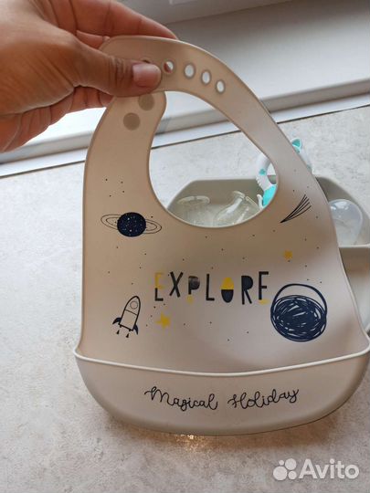 Набор детской силиконовой посуды