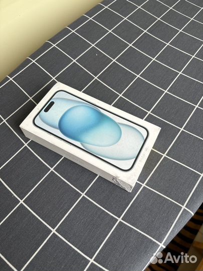 Коробка от iPhone 15 blue 128
