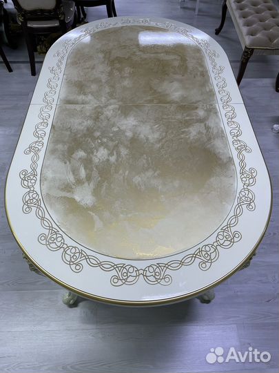 Кухонный стол Роза с мраморной столещницей