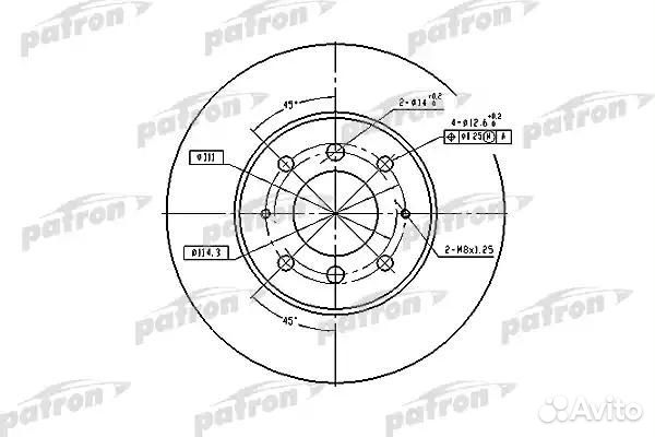 Диск тормозной передн mitsubishi: galant VI 96-00
