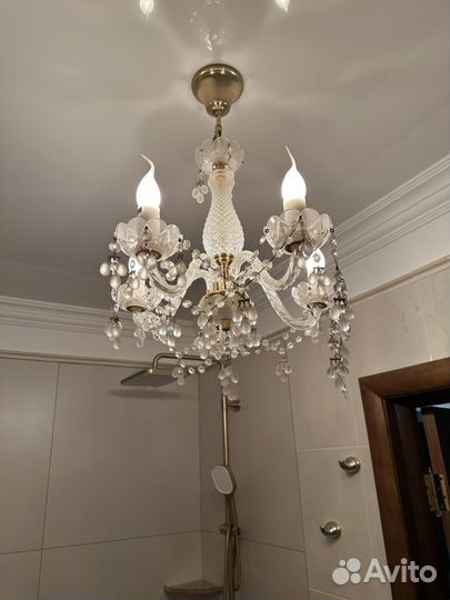 Люстра хрустальная бу