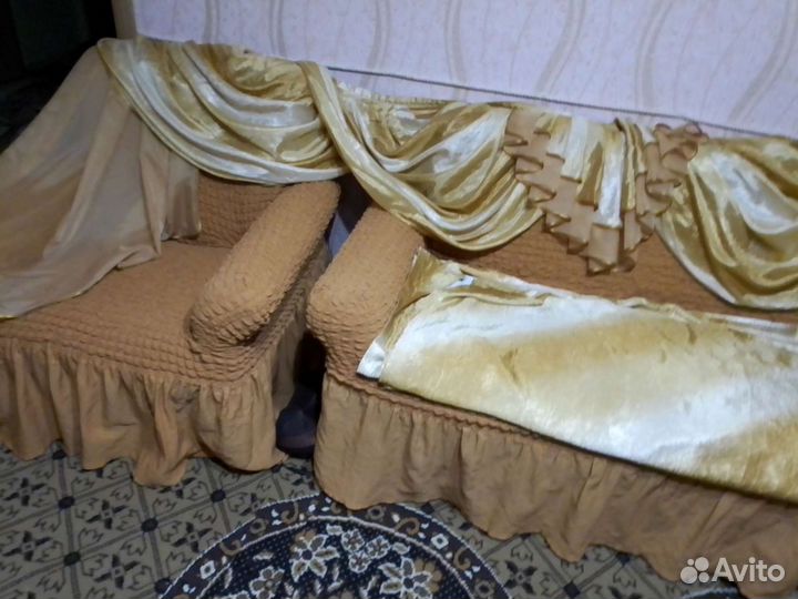 Шторы с ламбрекеном бу