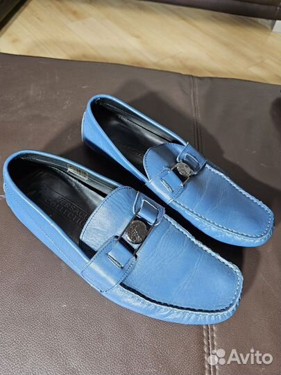 Макасины мужские кожаные 44 Versace Collection