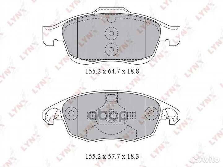 Колодки тормозные дисковые перед BD2223 LYN