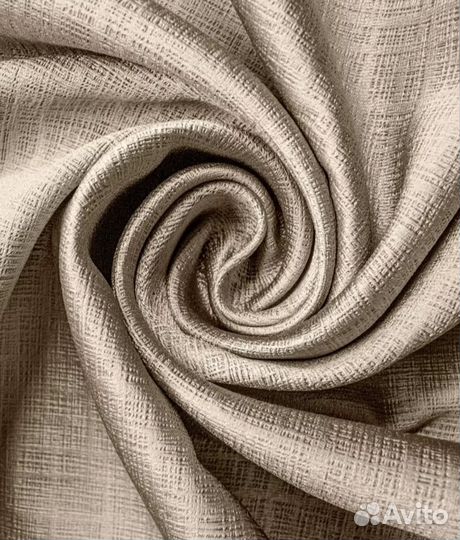 Шторы блэкаут бежевый 100% блэкаут, золото-бежевые