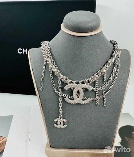 Бусы,Чокер,серьги Chanel